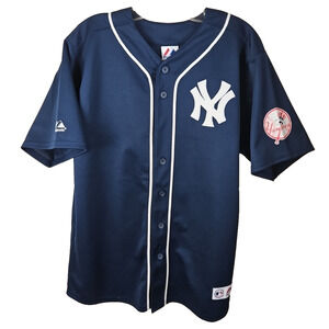 VTG New York Yankees Alex Rodriguez Jersey Size XL (18-20) Majestic Blue